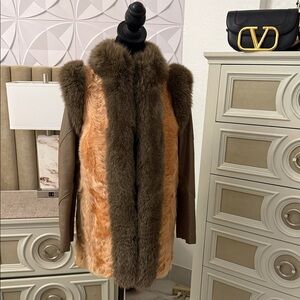 Rare Fox fur trimmed coat